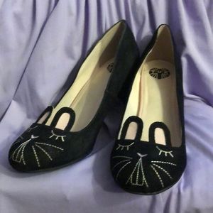 TUK Black Cat kitten heels